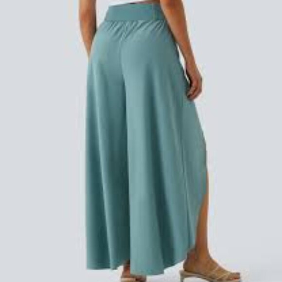 47- NWT HALARA BREEZEFUL HIGH WAISTED POCKET PALAZZO FLOWY WIDE LEG PANTS - Picture 6 of 6